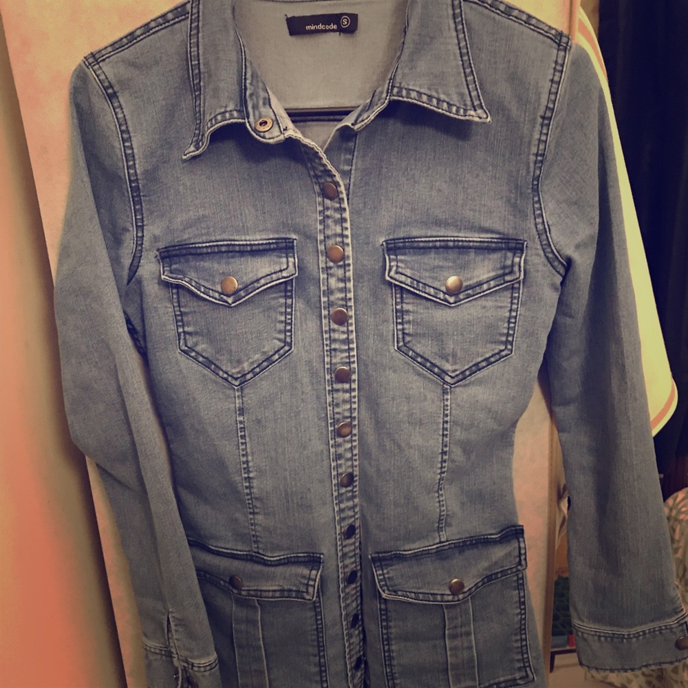 NWOT denim  button up dress